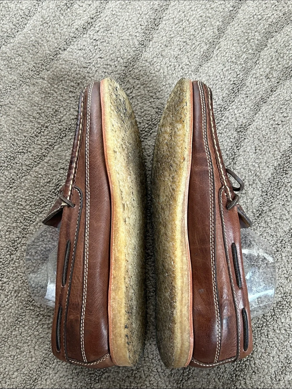JOHNSON & MURPHEY Men's Leather Tassel Slip-On LOAFERS Size 9.5M Brown